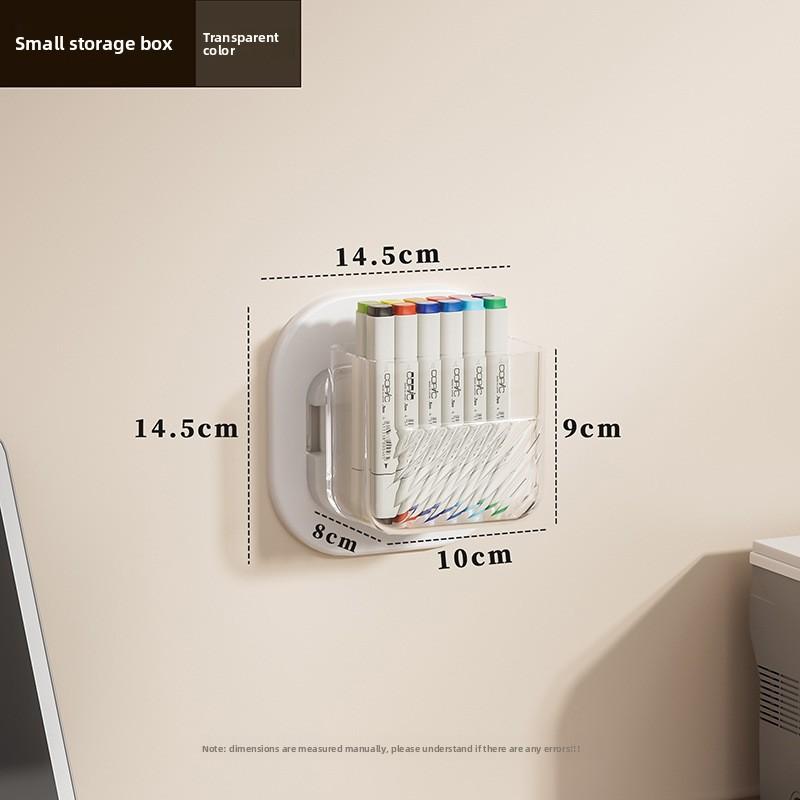 

Office Wall Mounted No Punch Pen Holder No Installation Lipstick Miscellaneous Makeup Brush Organiser Medium прозорий