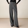 Fanzhen Women's High-Waist Thick Woolen Wide-Leg Pants