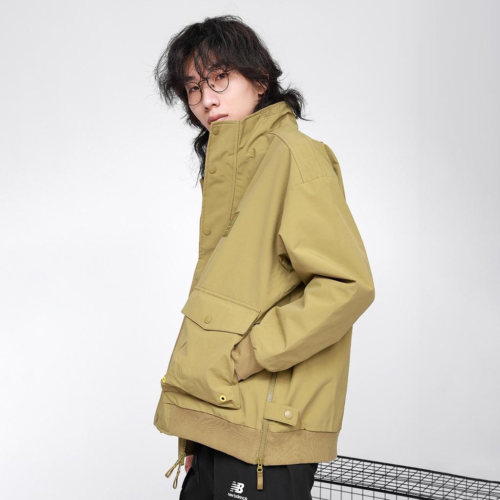 New Balance Multiple Pockets Cargo Windproof Sports Logo Jacket Dark Brown Unisex AMJ13384-OV