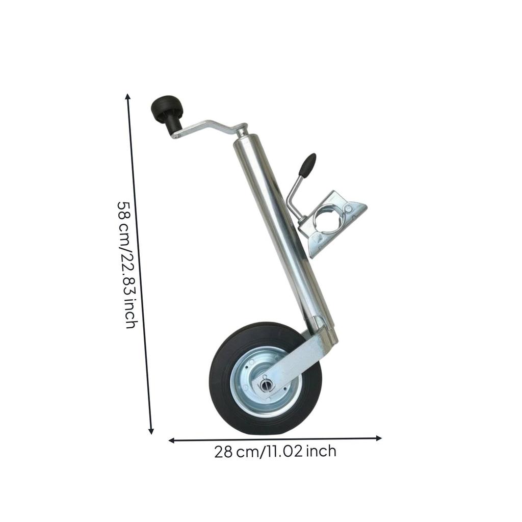 Trailer Wheel Adjustable Support with Clamp Manual for Caravaners