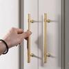 Long Knurled Brass Handle Kitchen Cabinet Door Pull Drawer Pulls Cupboard Door Handles Bedroom Wardrobe Closet Furniture Handles