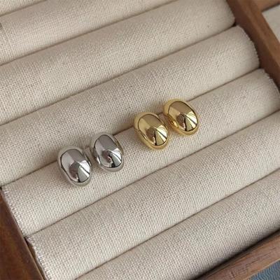 Simple Pea Shaped Copper Alloy Drop Earrings For Woman Korean Stud Earrings Fashion Jewelry Goth Party Girls Accessories