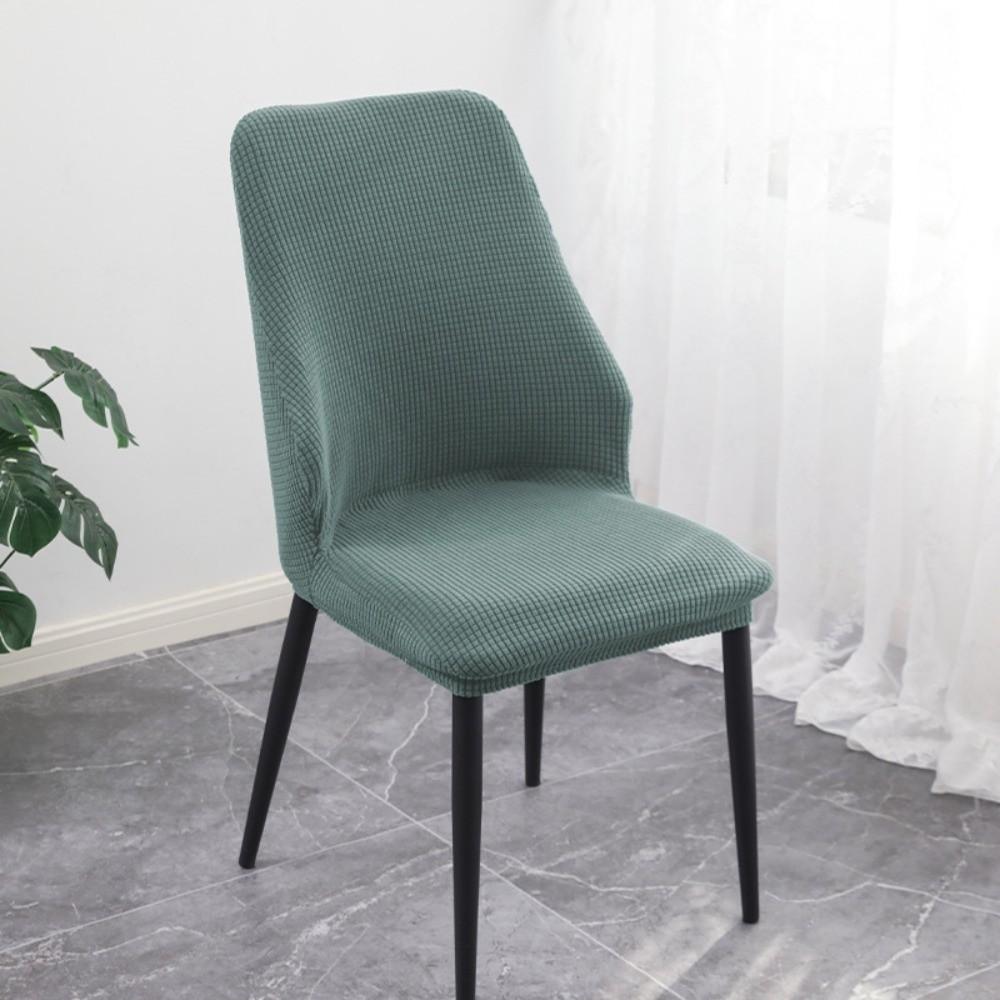 Curved Dining Chair Cover High-elastic Stool Slipcover Integrated Seat Cover for Home Decoration