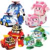 4 Pcs Robocar Poli Ambe Roy Helly Robot Transformers Toys Kids Gifts Educational