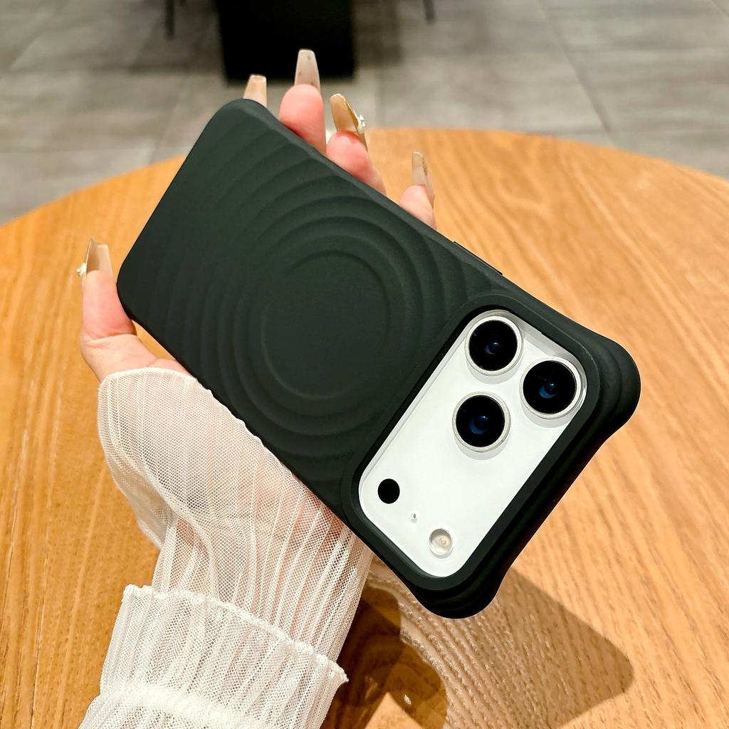 Boyang Magnetic Suction Case Suitable for IPhone17 Mobile Phone Case Liquid Silicone Apple 16 Large Hole 15 ProMax Protective Case