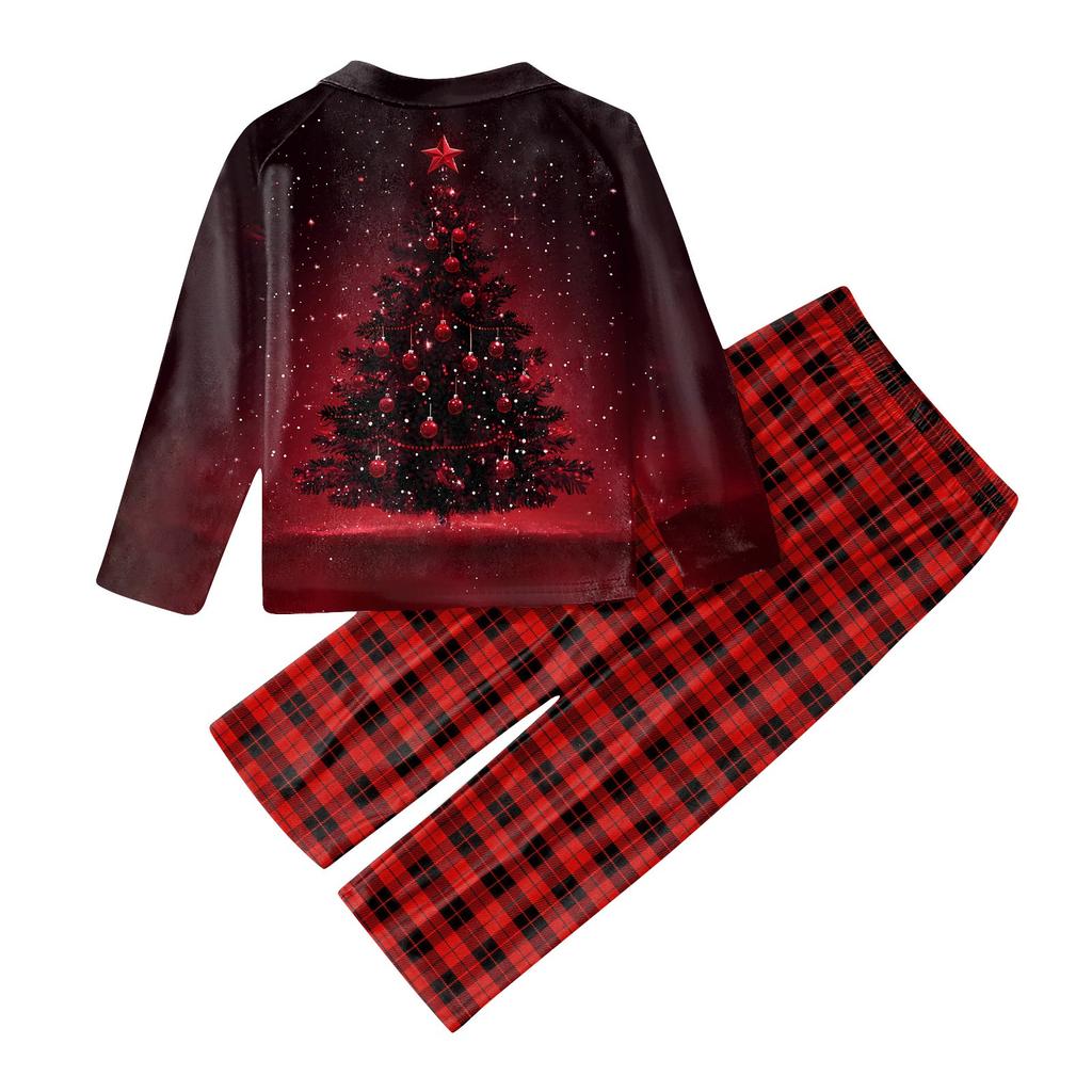 Christmas Prints Family Matching Long Sleeve Tops+Pants Set Family Matching Sets