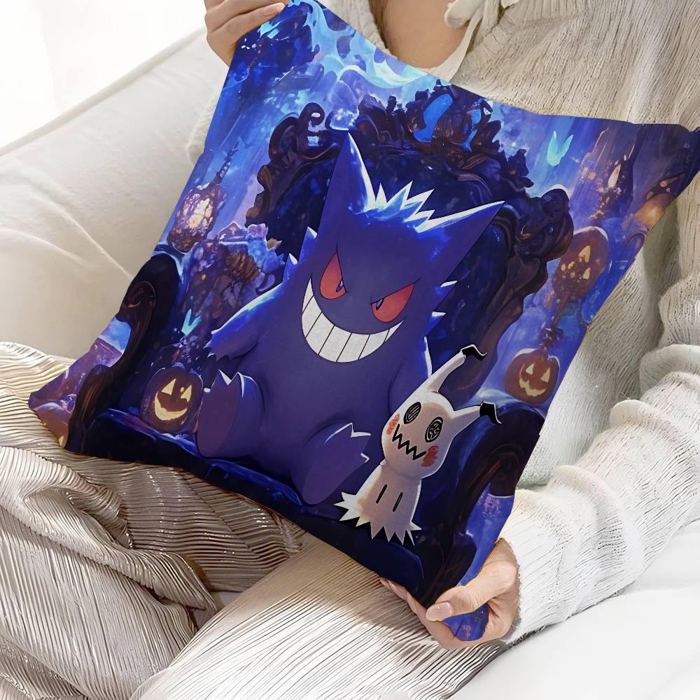 Japanese Anime Gengar Cushion Cover Polyester Sofa Cushions Decorative Throw Pillows Home Decoration Pillowcover