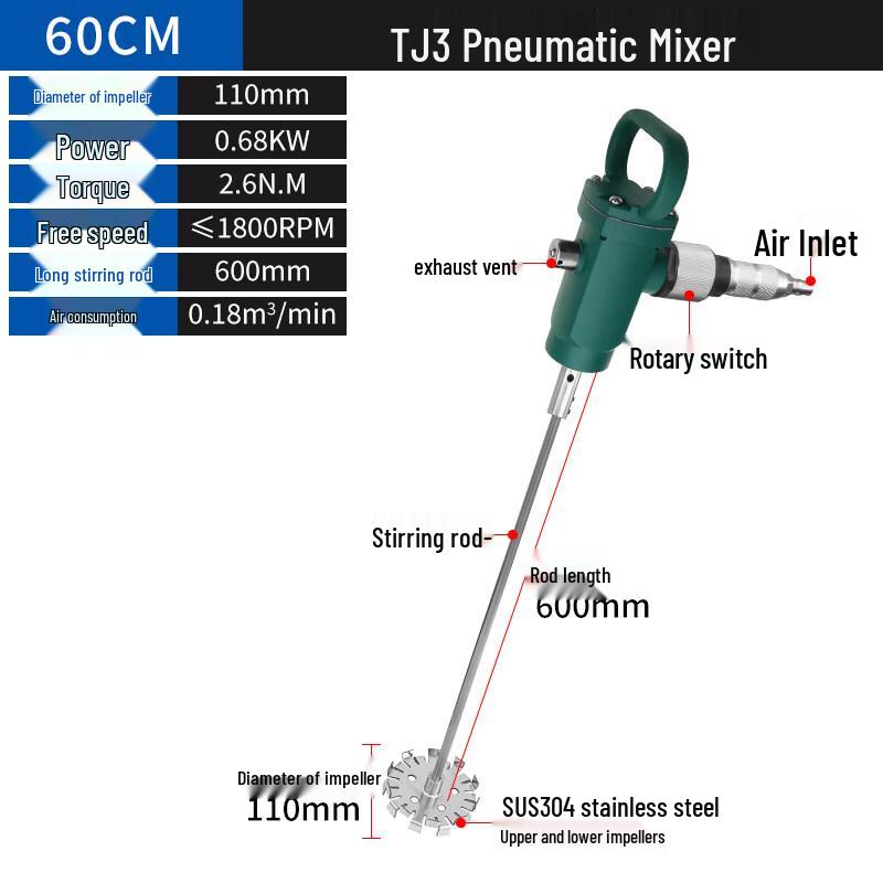 Handheld Pneumatic Mixer/Agitator