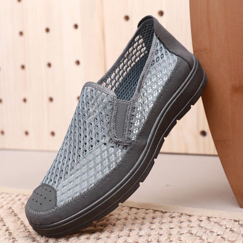 

2024 Новая обувь, мужские лоферы, легкие прогулочные дышащие летние удобные повседневные туфли, мужские кроссовки Zapatillas Hombre Plus для пар 6.5 серый