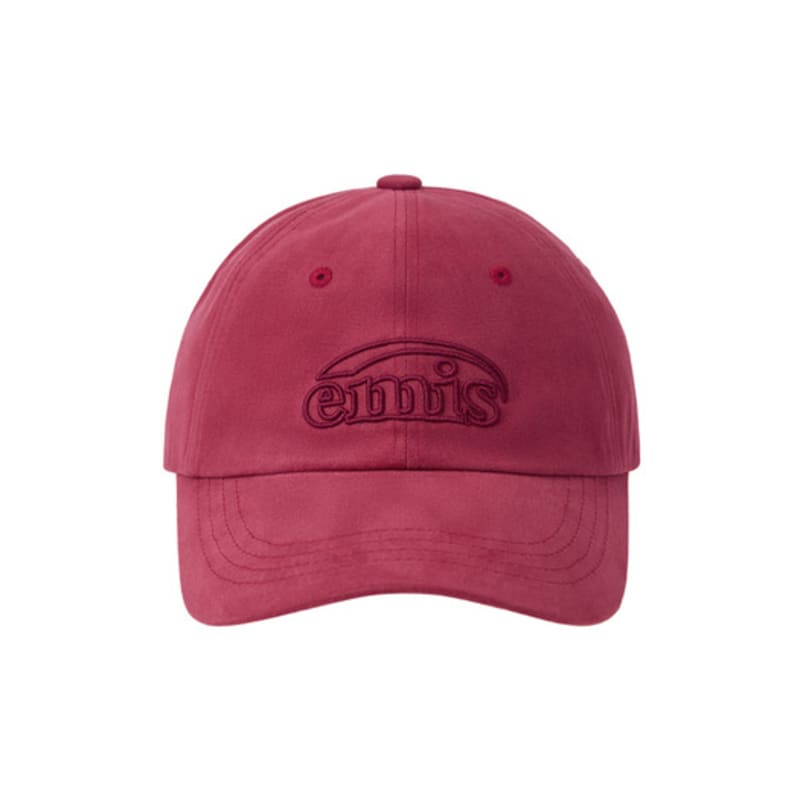 

EMIS COTTON BRUSHED BALL CAP-RED RED