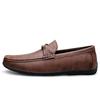 Genuine Leather Loafers Men Design Moccasin Fashion Slip On Soft Flat Casual Men Shoes Adult Male Footwear Handmade Boat Shoes