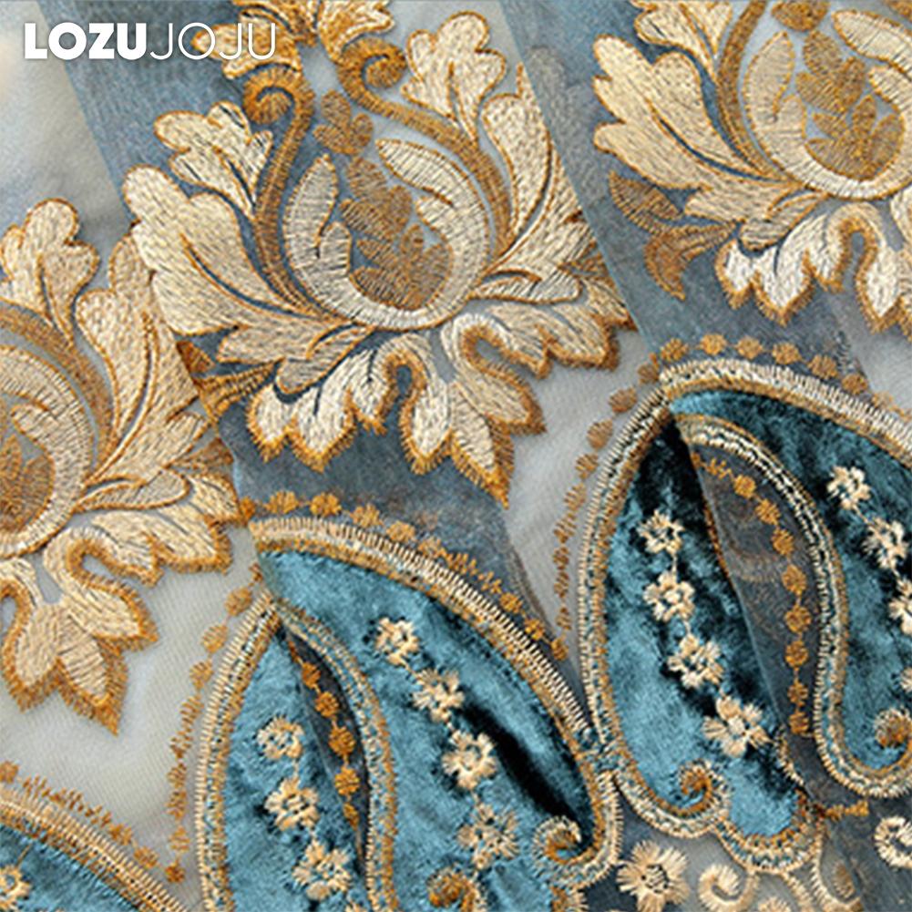1PC LOZUJOJU 10-20% Blackout European High-end Embroidered Sheer Curtain for Living Room Bedroom Home Decor