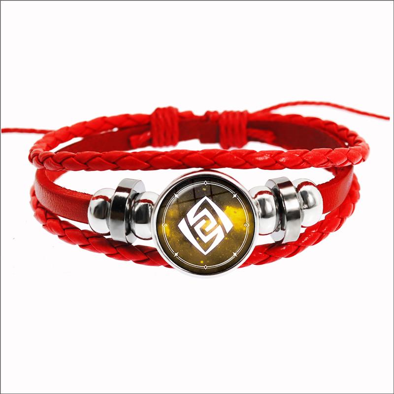 Genshin Impact Spiel Cosplay Requisite Auge Gottes Wasser Wind Donner Feuer Gestein Eis Element Lila Armband Schmuck Fans Geschenk
