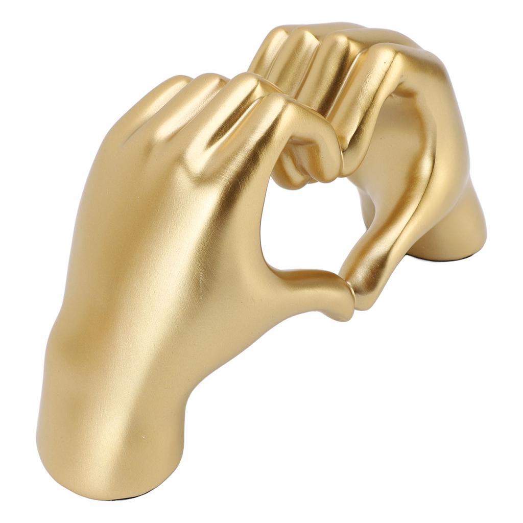 Heart Hands Sculpture Resin Aesthetic Gesture Decoration Modern Heart Sign Statue Art Figurine for