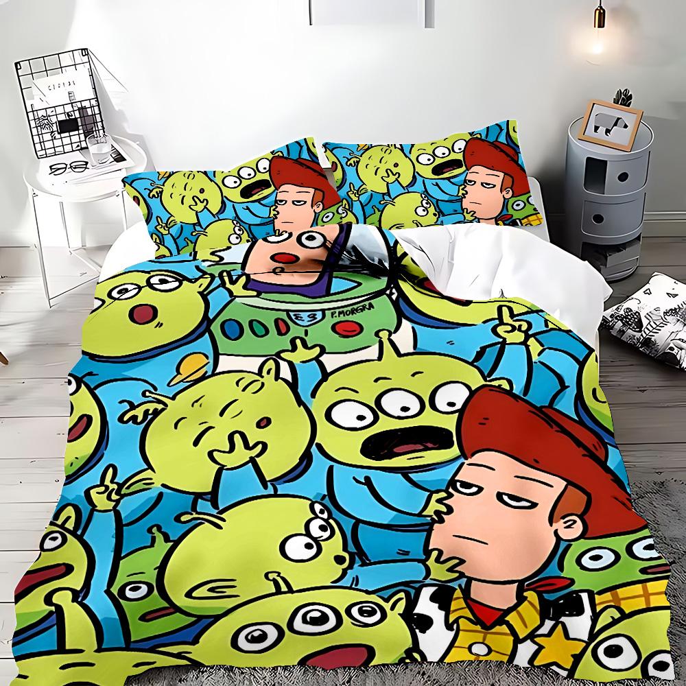 Hot Toy Story Duvet Cover Pillowcase Cartoon Buzz Lightyear Bedding Set Adult Boy Girl Bedroom Decoration Children Gift Single