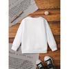 Kids Sweatshirt Round-neck Hoodie - Black Cat Holding Fish Silhouette Machine Washable, Spring And Autumn, Sportswear And Casual Wear