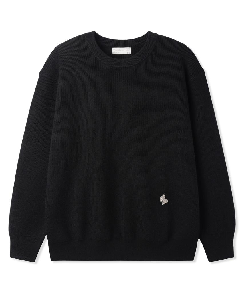 BAKKEN Soft Semi-Over Round Knit Bk8940_Black