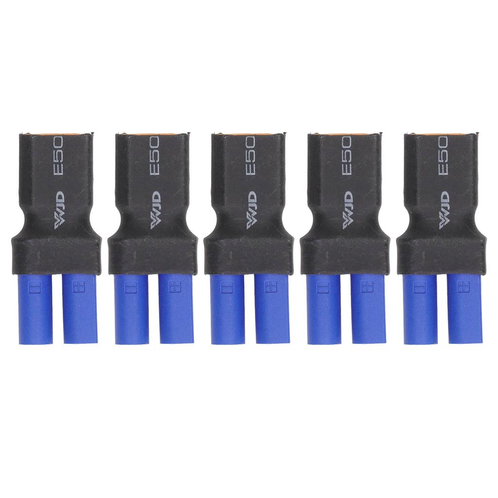 5Pcs EC5 to XT60 Adapter Rubber Plastic Copper Sturdy Accurate High Safety EC5 to Male Adapter for