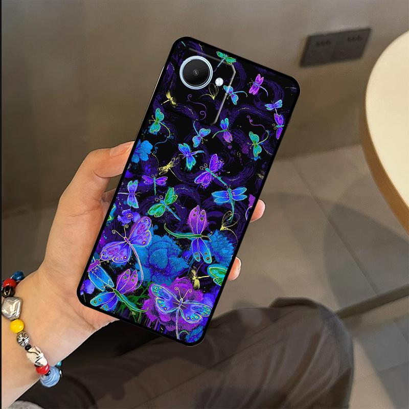 Dragonfly Pattern Case For Realme C53 C55 C51 C25 C63 C61 C65 C67 C71 C75 GT6 GT7 Pro 11 12 13 14 15 Pro Plus