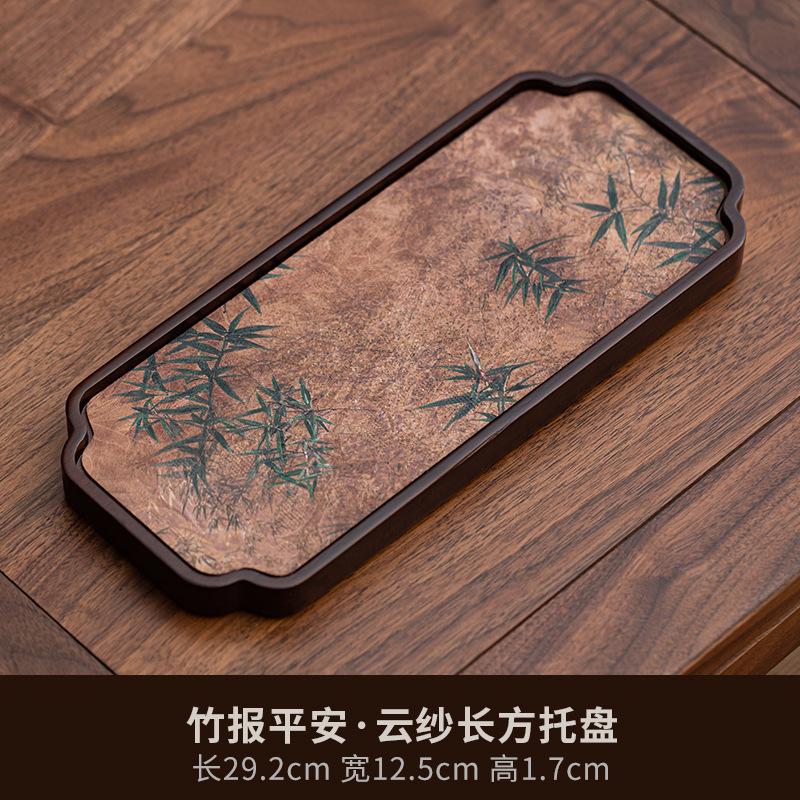 Wolken Garn Doppelstich Bambus Holz Tee Tablett Japanische Küche Tisch Kaffee Aufbewahrungsbrett Tee Möbel Geschirr zum Servieren Cha