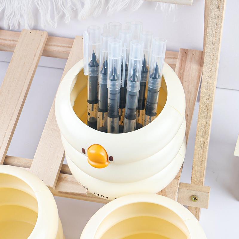 מחזיק עיפרון עגול מצויר חמוד שולחן משרדי עט סיר כוס מארז מיכל ארגונית קלמר עמיד