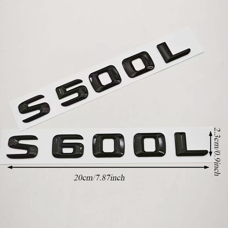 SXFA2 3D ABS Car Letters Logo S500L S600L Badge Sticker Emblem Decals For Mercedes Benz S Class S500L S600L V221 V222 Tail Accessories