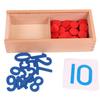 Kids Montessori Set Math Toy Learning Number Geometry Wooden Toy Fractional Counting Early Educational Spindle Box Teaching Aids