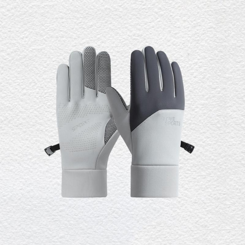 Windproof And Waterproof Outdoor Gloves Touch Screen Thumb And Index Finger Fingertips Warm Gloves For Running Cycling