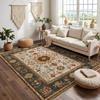 RAKKS Bohemian Mandala Velvet Large Area Rugs,Stain Resistant Anti Slip Backing Rugs for Living Room,Bedroom, Vintage Home Decor