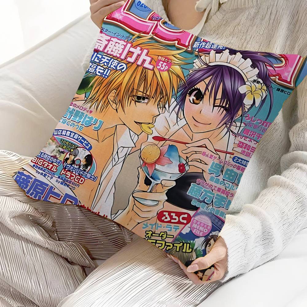 Japanese Anime MMaid SSama Cushion Cover Pillowcase Upholstery Sofa Throw Pillow Home Decor Pillowcas