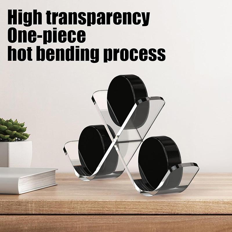 Hockey Puck Display Case Acrylic Triple Hockey Puck Display Stand Sports For 3 Pucks Hockey Easily To Install Puck Holder trasparente