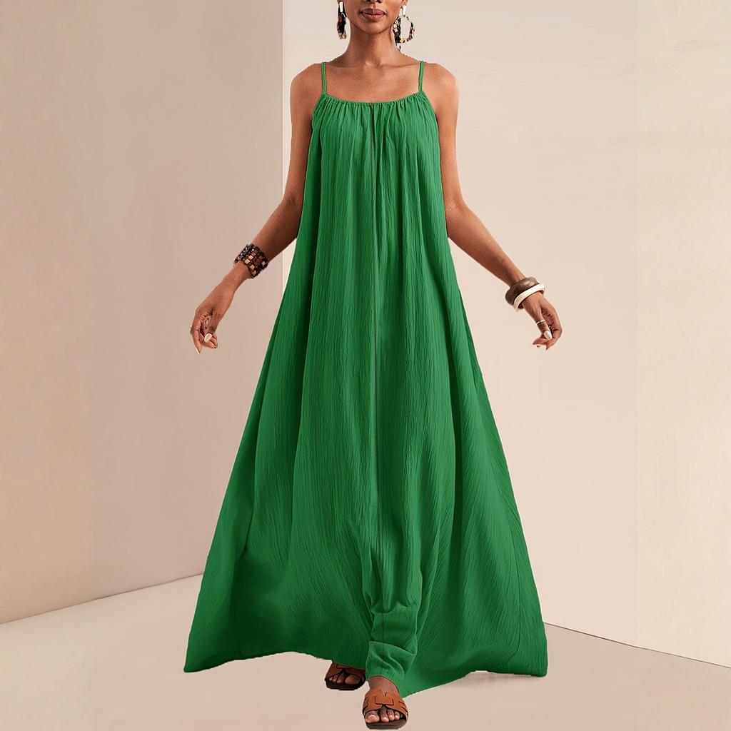 Women's Dress Casual Flowy Dresses R-neck Vocation Boho Beach Sundress