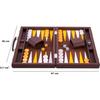 Backgammon de luxe 15 pouces- 38 cm - accessoires nacrés - marron