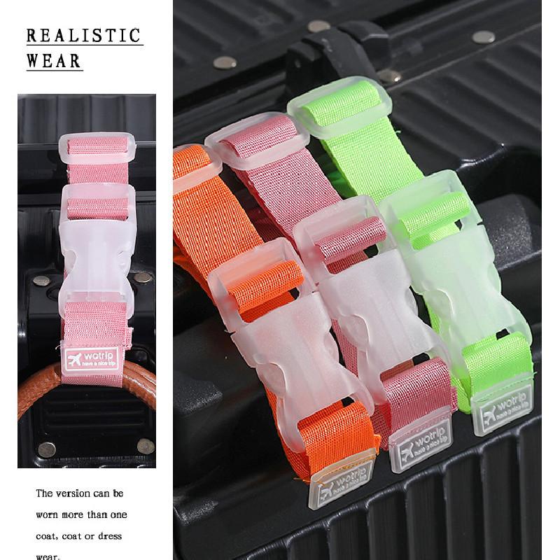 Travel Luggage Nylon Strap With Secure Buckle Multiple Colors Anti Loss Durable