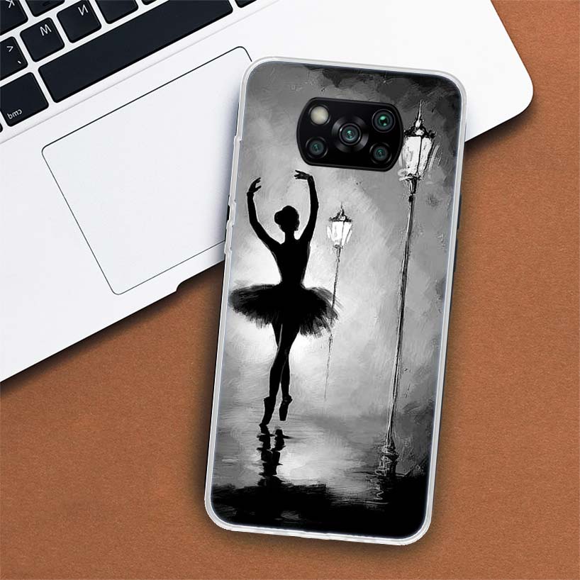 Ballerina Ballet Dancing Phone Case For Xiaomi Poco X3 GT X4 NFC M4 Pro M3 M2 F3 F2 F1 Mi Note 10 A3 A2 Lite A1 CC9E Fundas