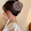 Rose Flower Large Hair Claw Handmade Fabric Flowers Grab Hair Clip Sweet Shark Clip Hair Accessories for Women Girls 8/10/12cm