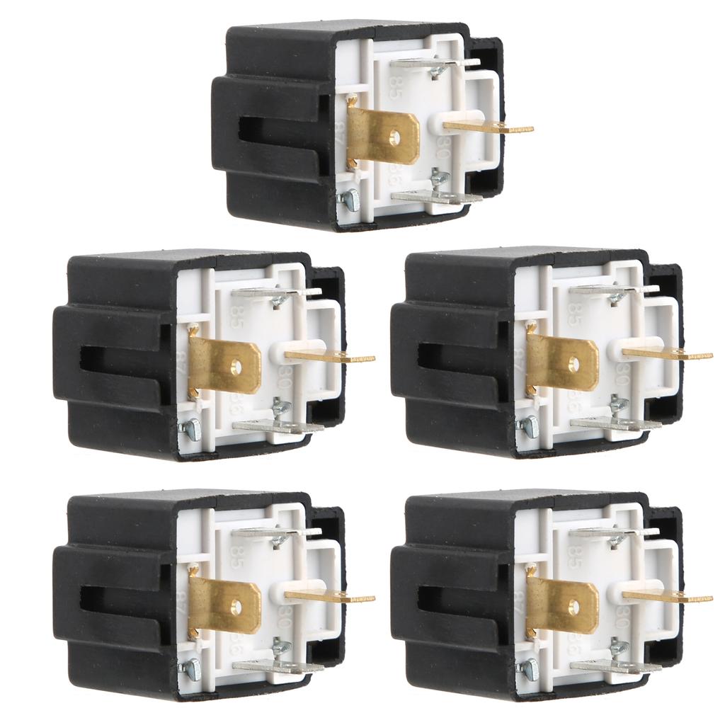 5pcs Car Flasher Relay 4Pins 12V 30A Vehicle Shockproof Waterproof Light Controlling JD1912