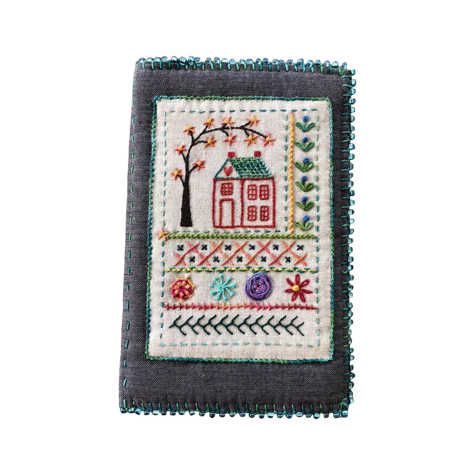 

Книга по вышивке, книга по рукоделию с отрывными листами, книга по рукоделию своими руками на льняной основе One Size