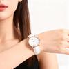 BUREI Women's Watch Analog Quartz Waterproof Mesh Band Stylish Brand Casual Popular Commute School Thin Lightweight Ladies Watch (White, White,