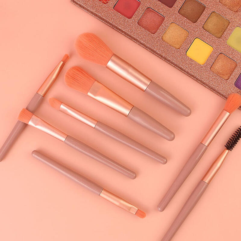 8-piece portable makeup brush pouch set DD-11049