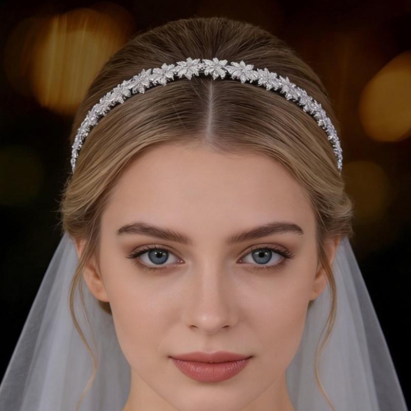 Versatile Silver Colored Festival Headpiece Blending Modern Five Point Style And Traditional Floral Details