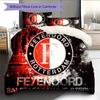 Feyenoord  Pattern Bedding Quilt Set Quilt Cover Pillowcase Home Decoration Birthday Gift (1 * duvet cover + 2 * pillowcase, without core)