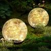 Waterproof Solar Globes Cracked Glass Solar Energy Solar Lights Light Control Warm and Colorful Light Globe Lights Path