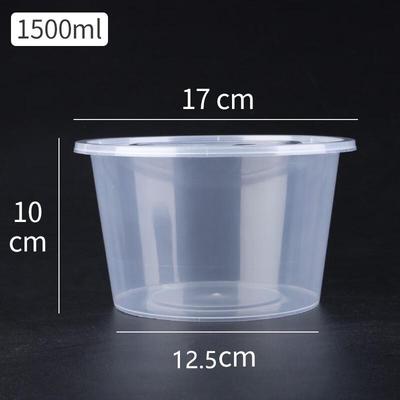 Transparent Double-Layer Round Soup Noodle Takeaway Container