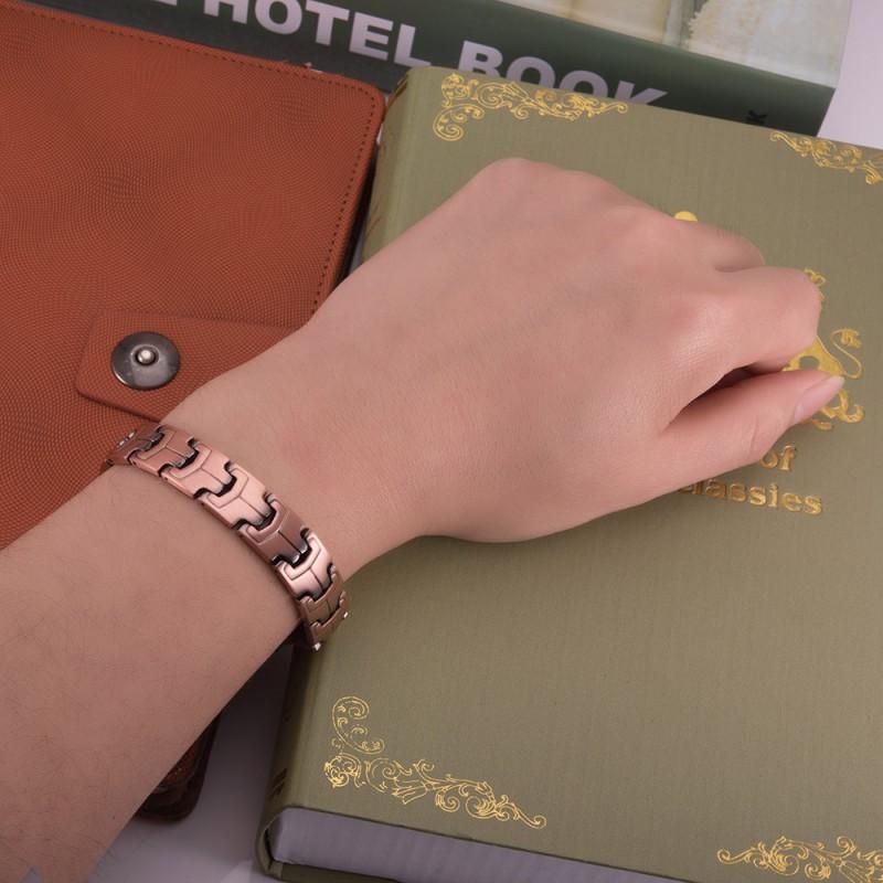 Vintage Crescent Moon Magnetic Copper Bracelet With Negative Ion Therapy Unisex Wellness Daily Wear