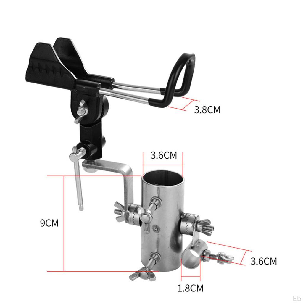 Adjustable Sea Fishing Pole Bracket Tool Support Stand Metal Portable Lightweight Universal