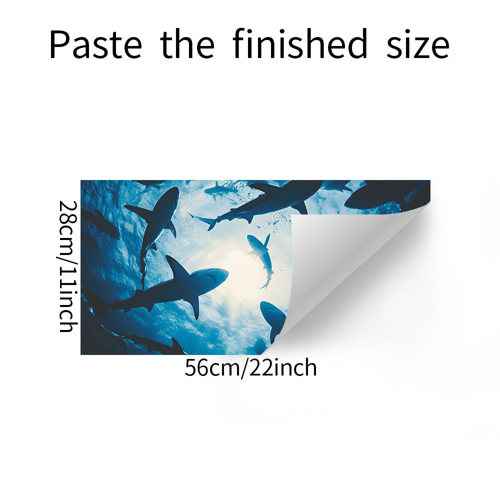 Underwater World Shark Bedroom Living Room Study Ceiling Beautification and Decoration Stickers