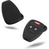 TOMALL 2Pcs Silicone Key Fob Cover 3 Buttons Compatible with Jeep Chrysler Dodge 2007-2018 Wrangler Flip Key Jacket Protector Holder Remote Rubber