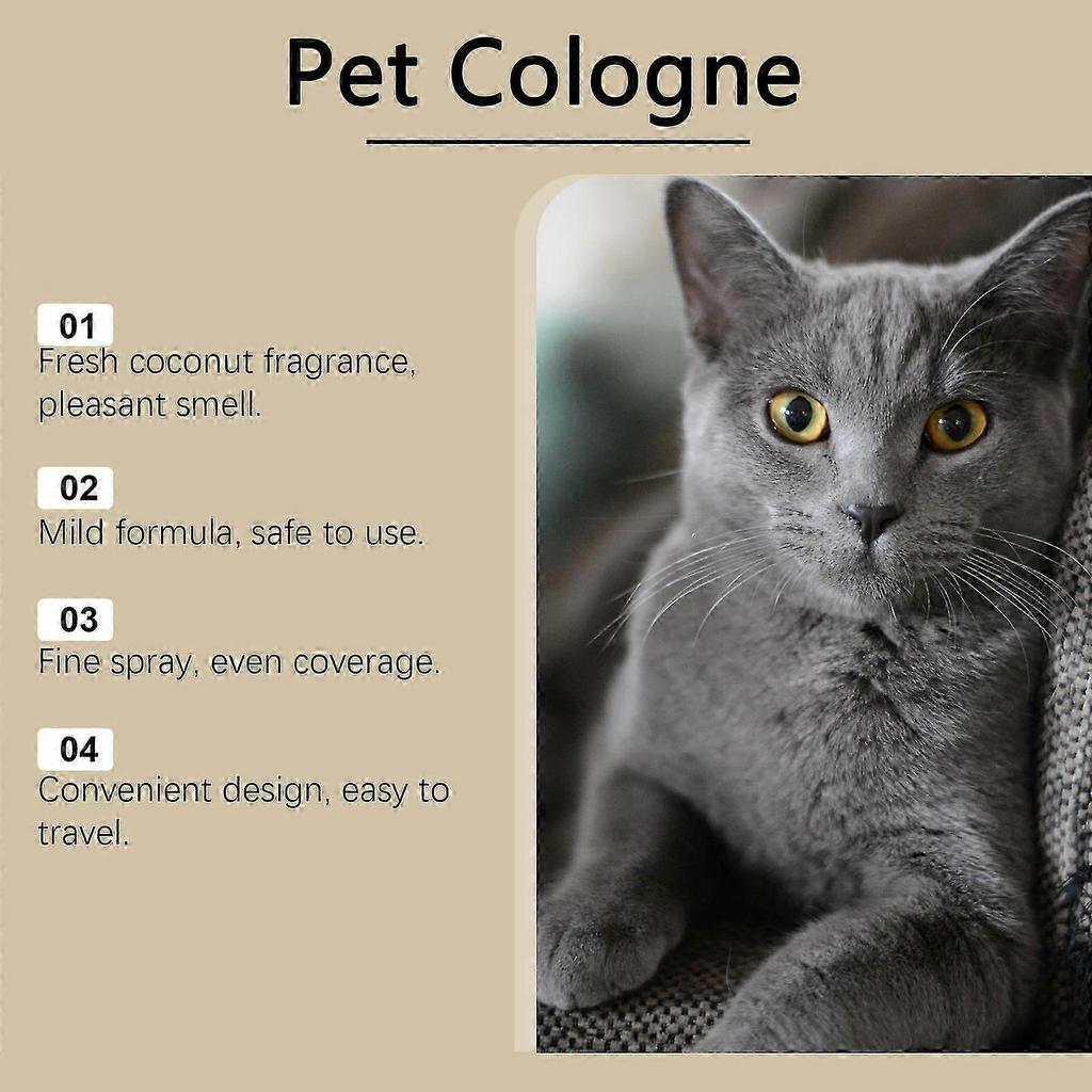 Coconut Pet Deodorizing Spray - Fresh Indoor Odor Eliminator for Cats & Dogs, 100ml