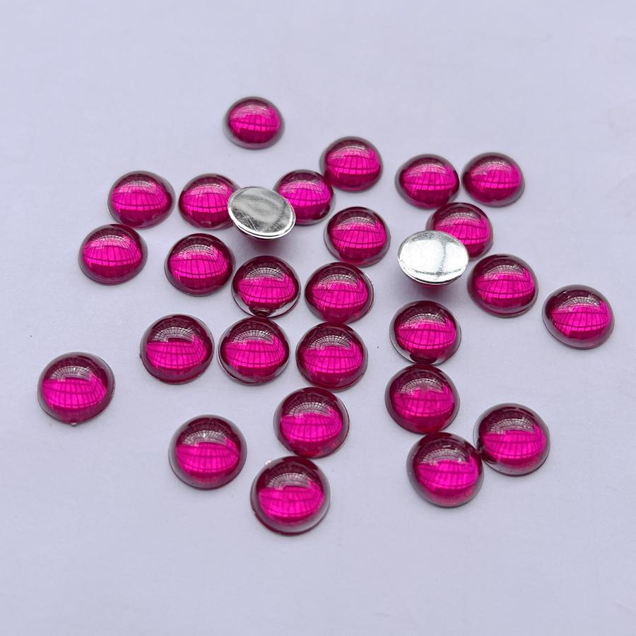 100 Pcs Beautiful Color 10mm Semi-circular Phone Case Decoration Flat Back DIY Jewelry Decoration Crystal Rhinestone